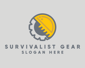 Gear Cog Excavator logo design