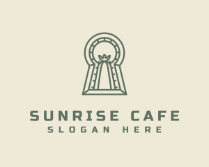 Keyhole Cactus Sunrise logo design