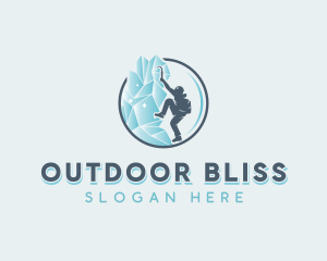 Mountain Ice Climbing  logo design