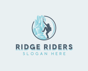 Mountain Ice Climbing  logo design