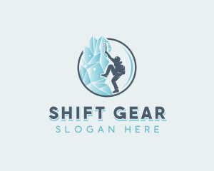 Mountain Ice Climbing  logo design