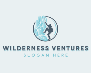 Mountain Ice Climbing  logo design