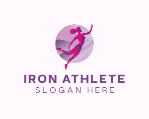 Athletic Sports Player logo design