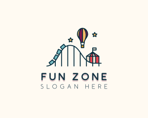 Rollercoaster Theme Park logo design