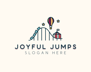 Rollercoaster Theme Park logo design