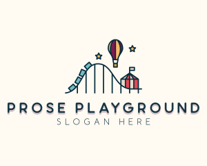 Rollercoaster Theme Park logo design