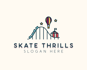 Rollercoaster Theme Park logo design