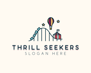 Rollercoaster Theme Park logo design