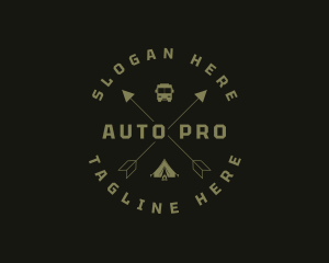 Camping Tent Travel  Logo