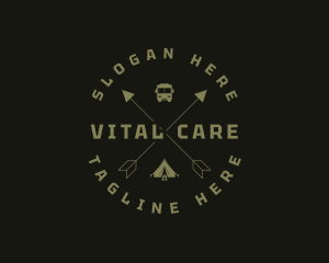 Camping Tent Travel  Logo