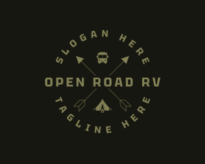 Camping Tent Travel  logo design