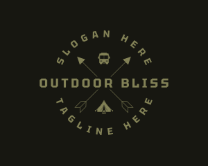 Camping Tent Travel  logo design