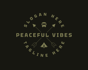 Camping Tent Travel  logo design