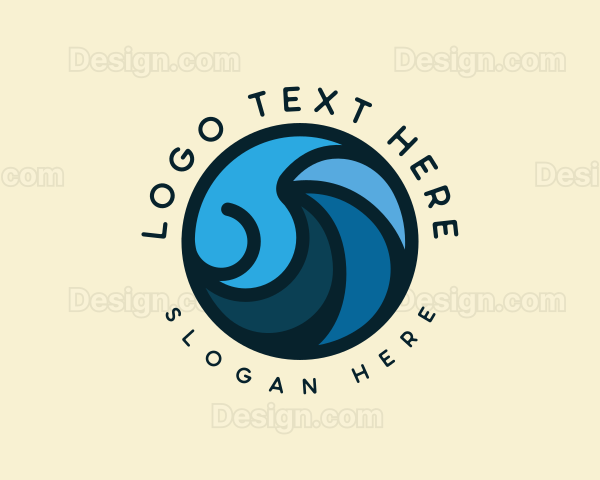 Ocean Tidal Wave Logo