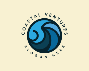 Ocean Tidal Wave logo design