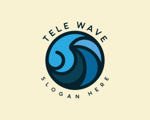 Ocean Tidal Wave logo design