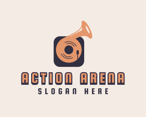 Retro Record Player logo