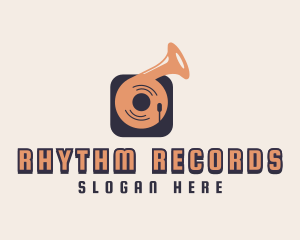 Retro Record Player logo
