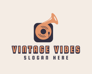 Retro Record Player logo