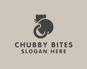 Chubby Cute Cat logo design