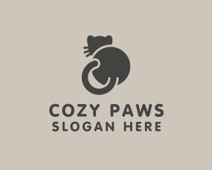 Chubby Cute Cat logo design