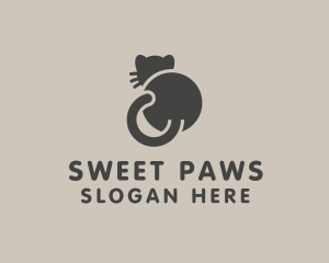 Chubby Cute Cat logo design