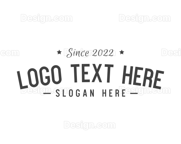 Generic Hipster Clothing Logo