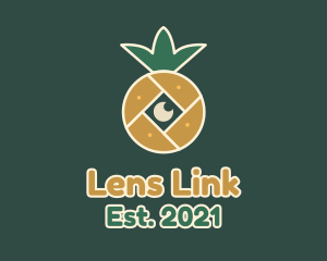 Pineapple Camera Lens logo design