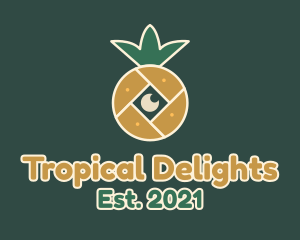 Pineapple Camera Lens logo design