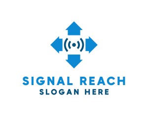 Internet Arrow Signal logo design