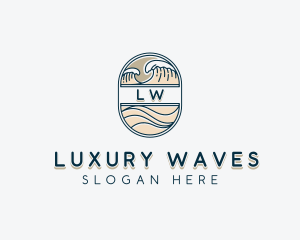 Sea Waves Resort logo design