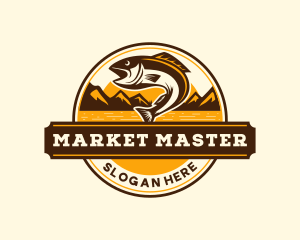 Nautical Fishing Market logo design