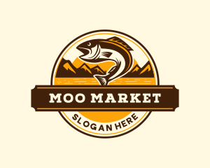 Nautical Fishing Market logo design