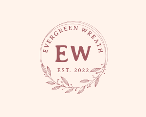 Elegant Leaf Wreath logo design