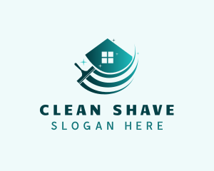 House Squeegee Cleaning logo design