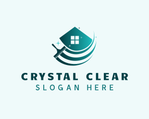 House Squeegee Cleaning logo design