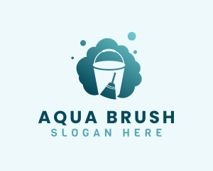 Bubbles Bucket & Brush logo design