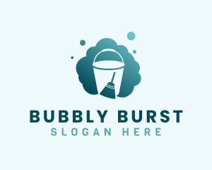 Bubbles Bucket & Brush logo design