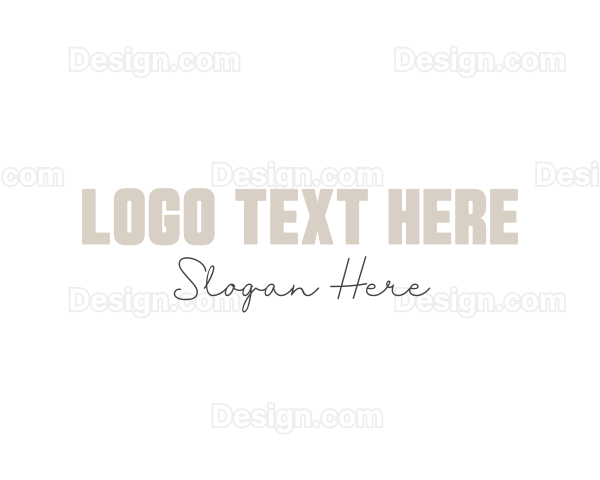 Simple Signature Wordmark Logo