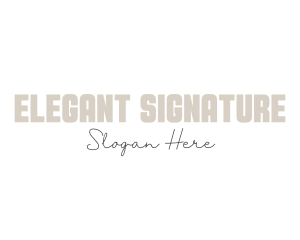 Simple Signature Wordmark logo design