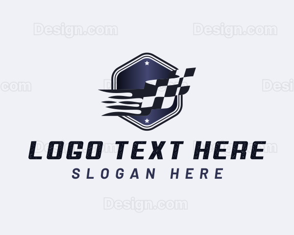 Fast Racing Flag Logo