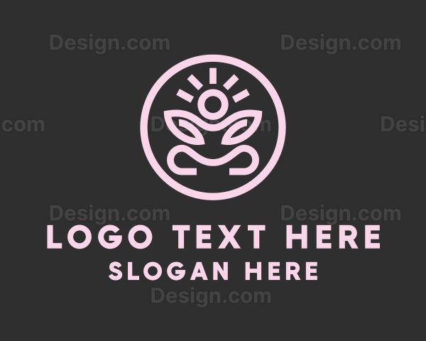 Zen Yoga Pose Logo