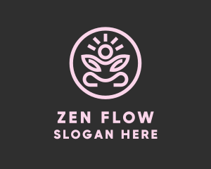Zen Yoga Pose logo
