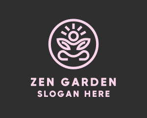 Zen Yoga Pose logo design