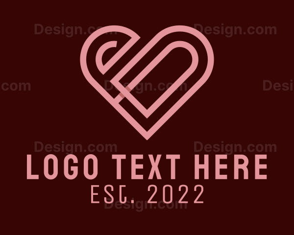 Love Heart 3D Dating Logo