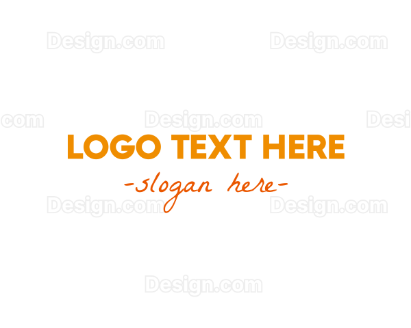 Orange Modern Wordmark Logo