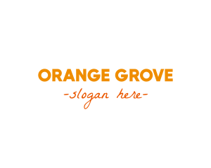 Orange Modern Wordmark logo design