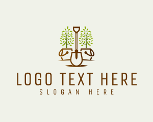 Potted Plant Garden Shovel logo