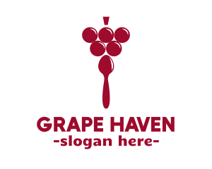 Grape Fruit Spoon logo design