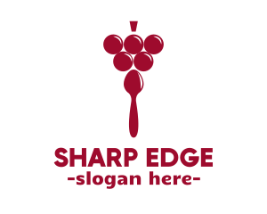 Grape Fruit Spoon logo design